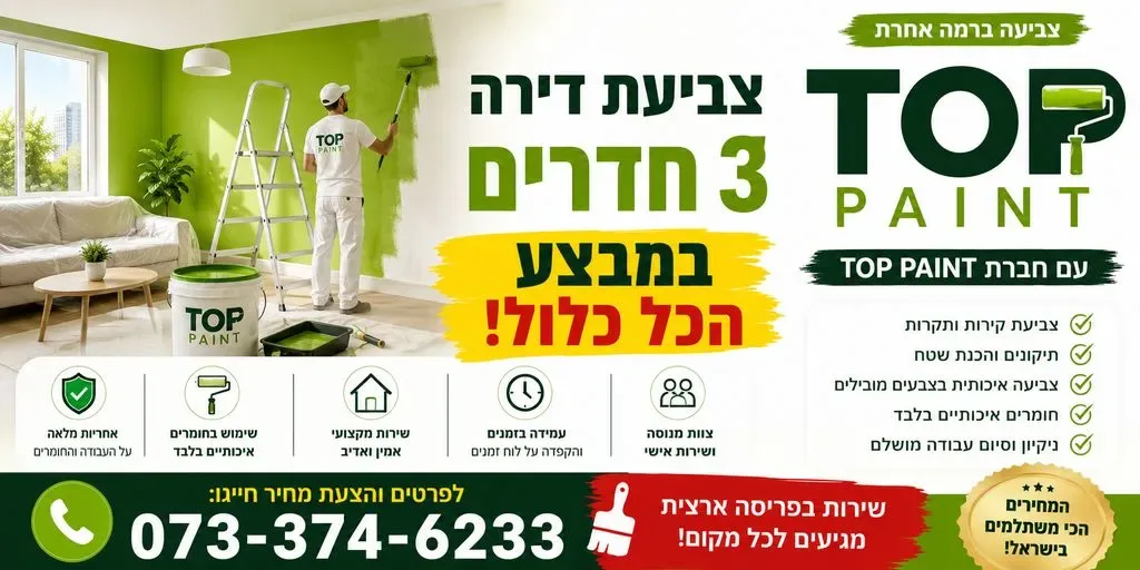 צביעת דירה 3 חדרים